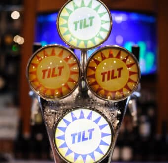 Tilt beer taps at the restaurant bar